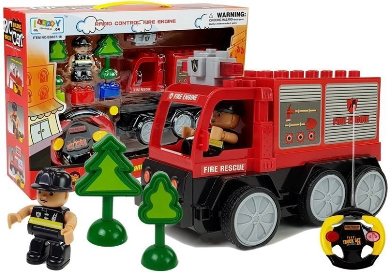LEANToys Dálkově ovládané hasičské auto s doplňky
