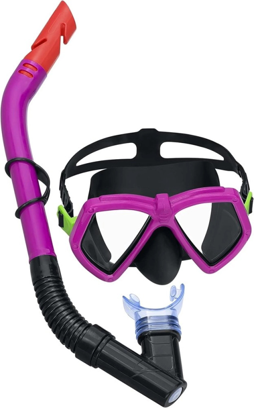 Potápěčská souprava s maskou a trubicí růžová 24070