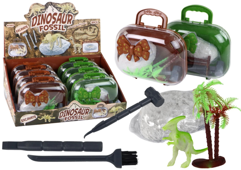 LEAN Toys Archeolog Excavation Set Dinosauři v Suitcase Explorer