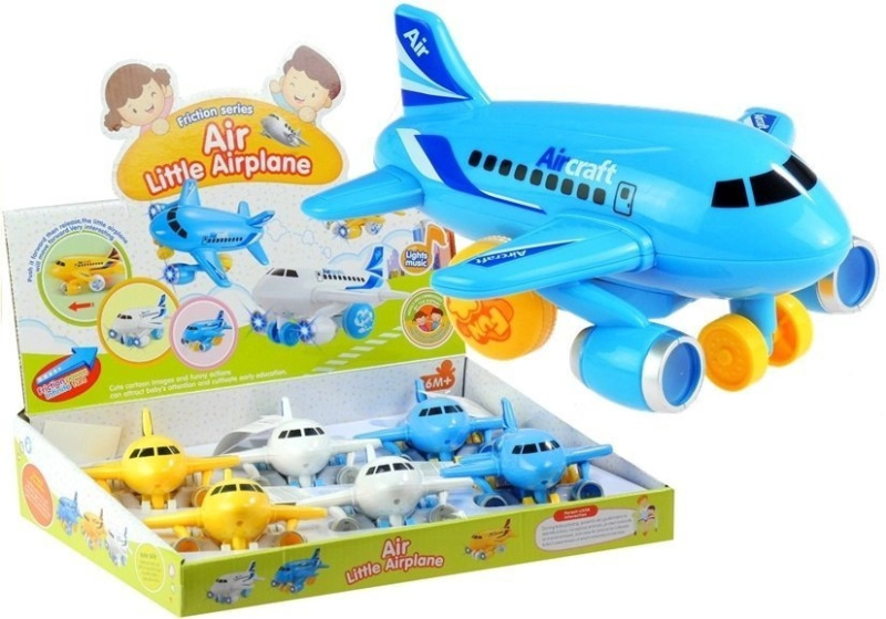 Lean Toys Letadlo S Pohon Světlo Zní 3 Barvy K dispozici