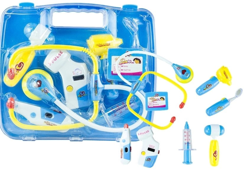 LEANToys Doktorská taška s doplňky modrá pro děti