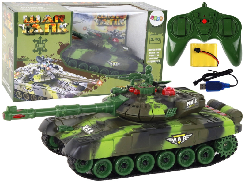 Velký RC vojenský tank 360° s otočnou věží