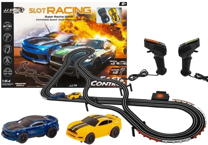 LEANToys Závodní autodráha pro 2 Auta ovladače