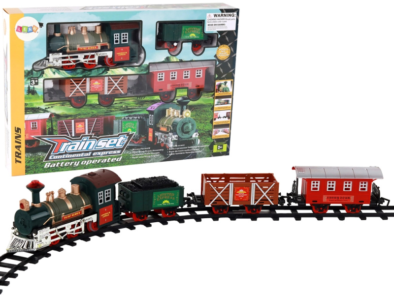 Lean Toys Bateriový vlakový set 4 vagónů Lokomotiva