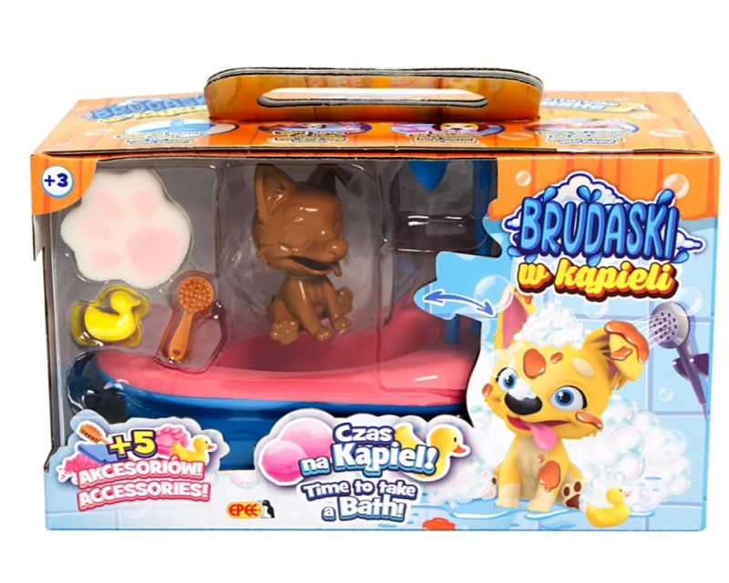 Interaktivní koupací sada s pejskem corgi – bílý a žlutý