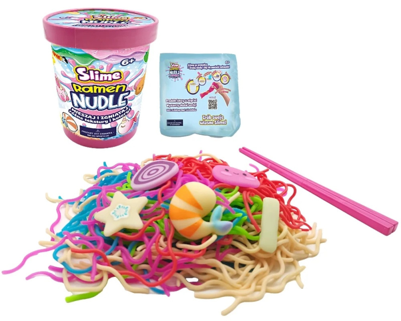 Slime Ramen Nudle – barevný vír kreativní slizová sada