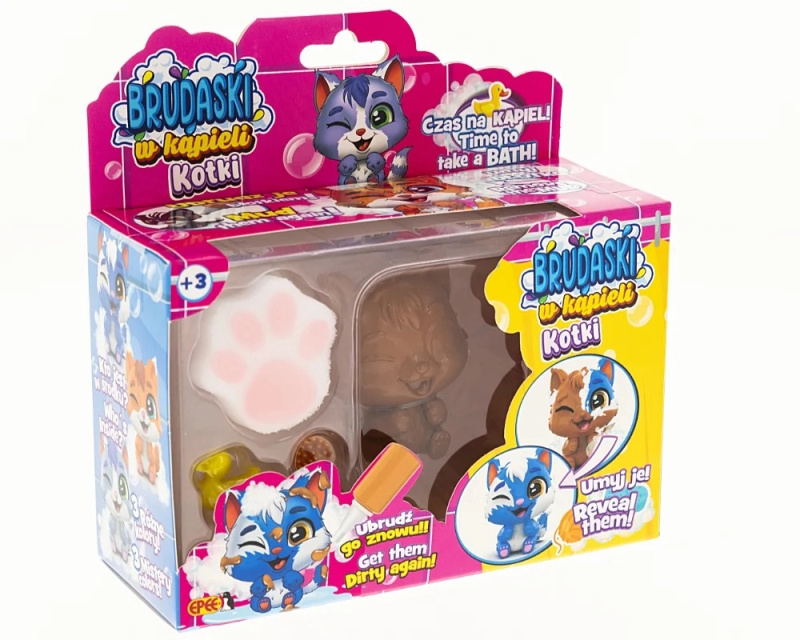 Koťátka do koupele Puszek – interaktivní sada s blátem