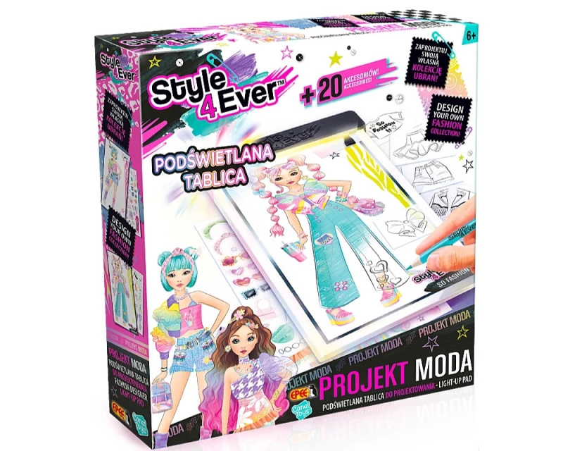Projekt móda – podsvícená tabule pro navrhování