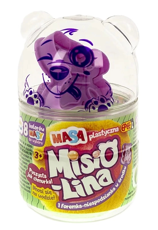 Misiolina plovoucí plastelína růžová 60 g s formičkou