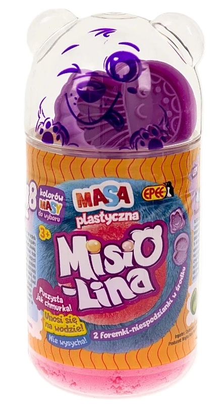 Misiolina plastelína – růžová a fialová sada s formičkami