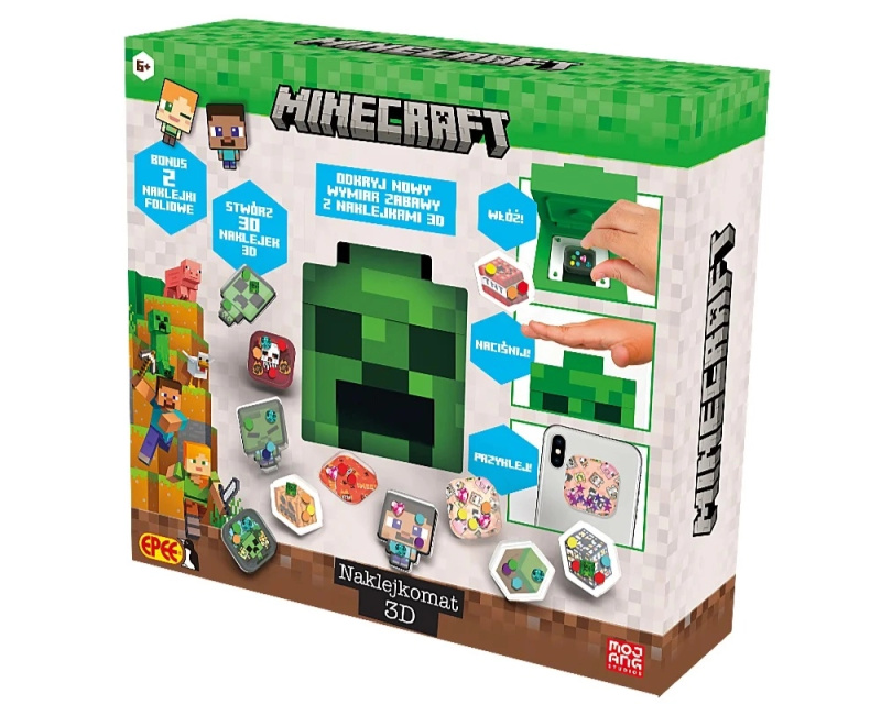 3D kreativní sada MINECRAFT – stroj na nálepky