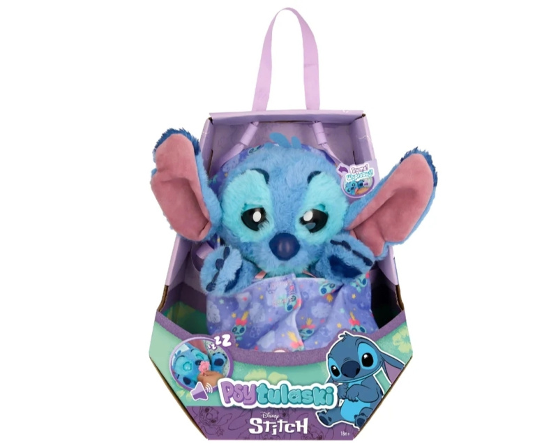 interaktivní plyšák stitch s dudlíkem a aplikací