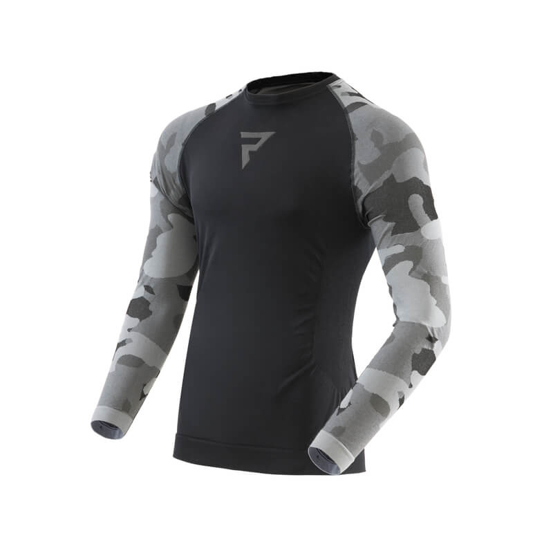 Moto thermo triko Rebelhorn Freeze II Jersey černá-kamufláž XL