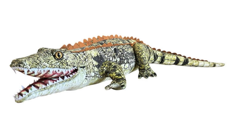 Plyšový krokodýl šedý 90 cm