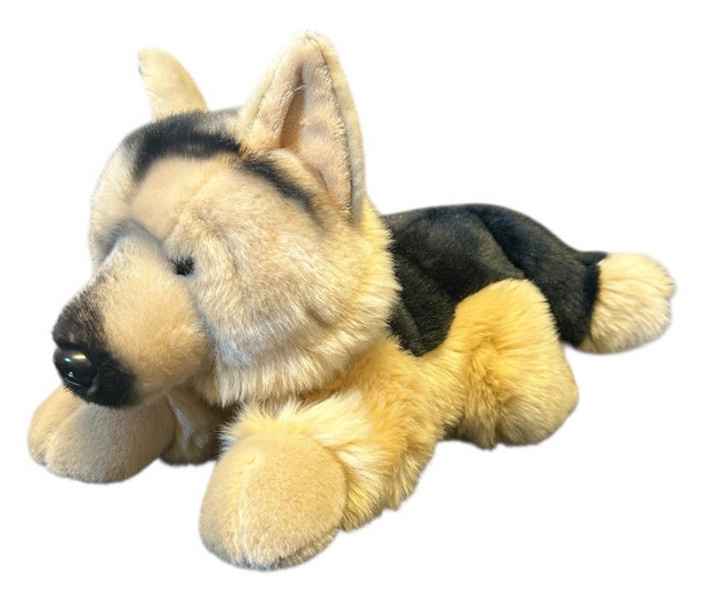 Plyšový pes – ležící německý ovčák 30 cm