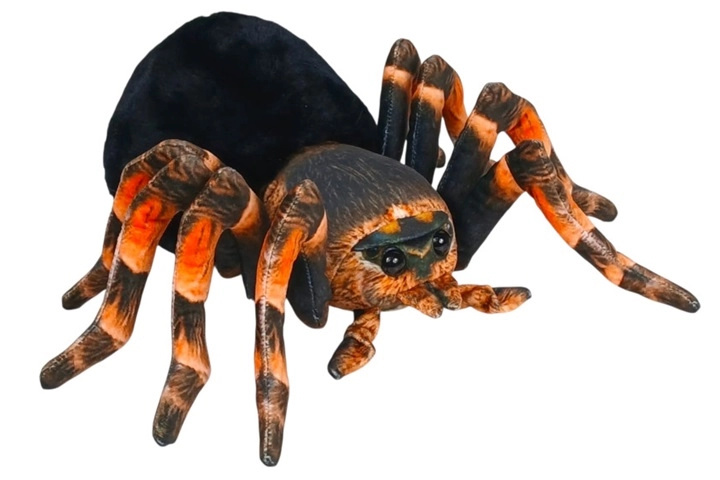 Plyšový pavouk černo-oranžový 25 cm