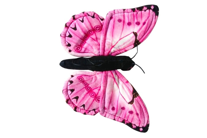 Růžový motýl Monarcha plyšový 30 cm