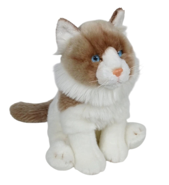 Plyšová kočka Ragdoll sedící 28 cm
