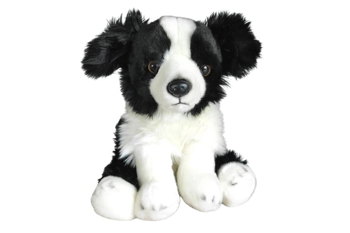 Sedící dekorativní figurka border kolie 28 cm
