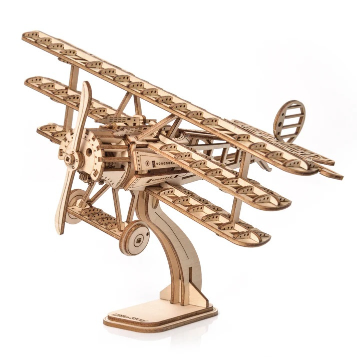 Little Story 3D dřevěná skládačka Letadlo Trojplošník