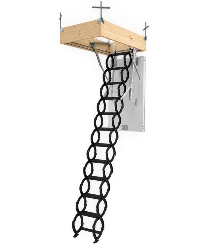 Půdní schody FAKRO LST Super Thermo Stavební otvor: 70x140 cm, Maximální výška: 290 cm