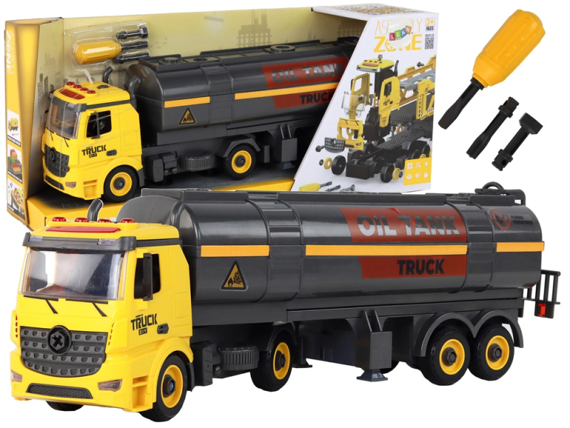 Lean Toys DIY cisternový vůz pro montáž a demontáž zvuku žlutého světla