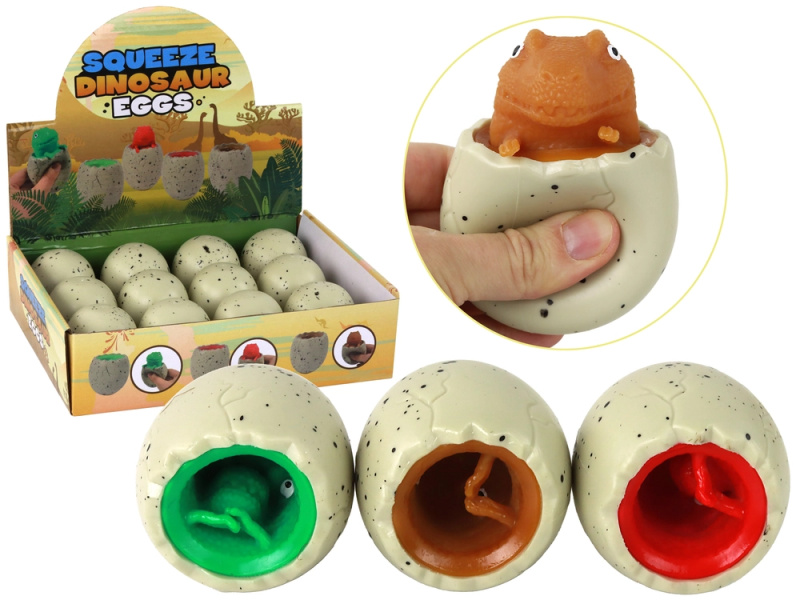 LEAN Toys Antistresová hračka Dinosaurus ve vajíčku Squishy