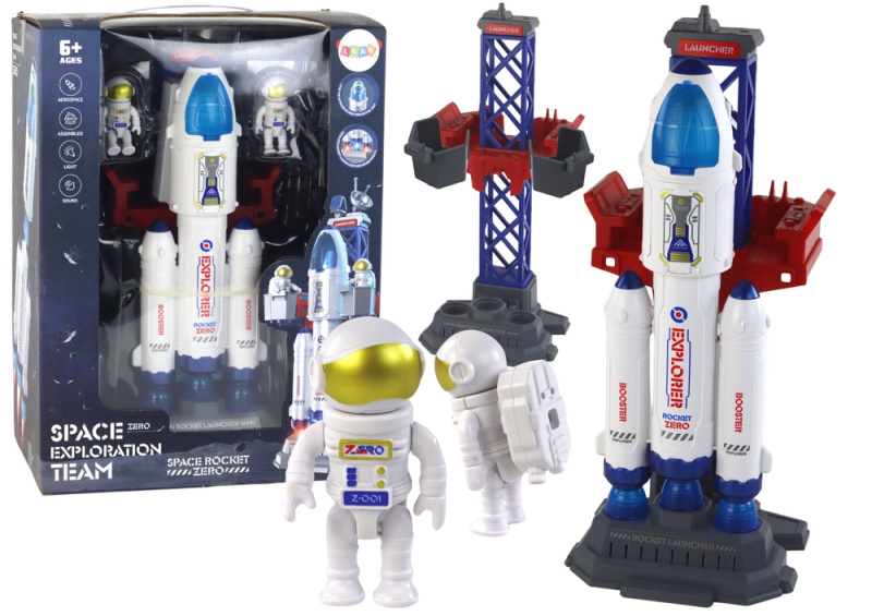 Lean Toys Vesmírná sada rakety s astronauty