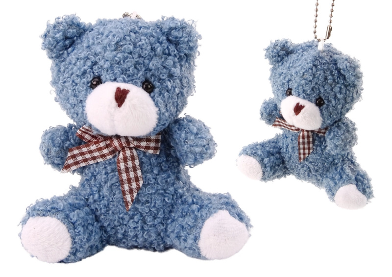 Přívěsek na klíče LEAN Toys Medvídek modrý malý maskot 10 cm