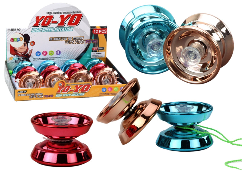 Lean Toys Yoyo Aluminium Classic Yoyo Blue Gold Red
