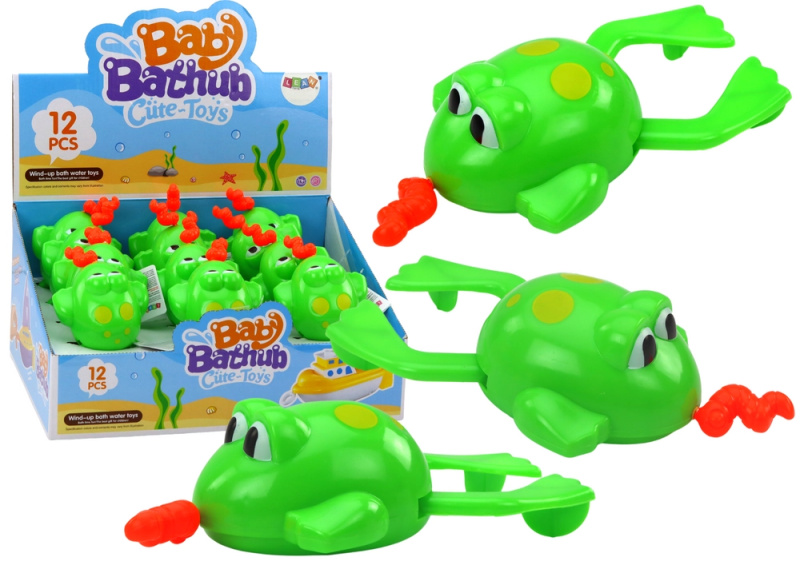LEAN Toys Natahovací plovoucí zelená žába