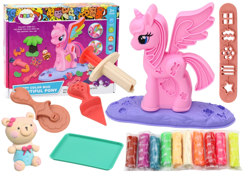 Lean Toys Hrací těsto Jednorožec DIY Hrací těsto Sada příslušenství