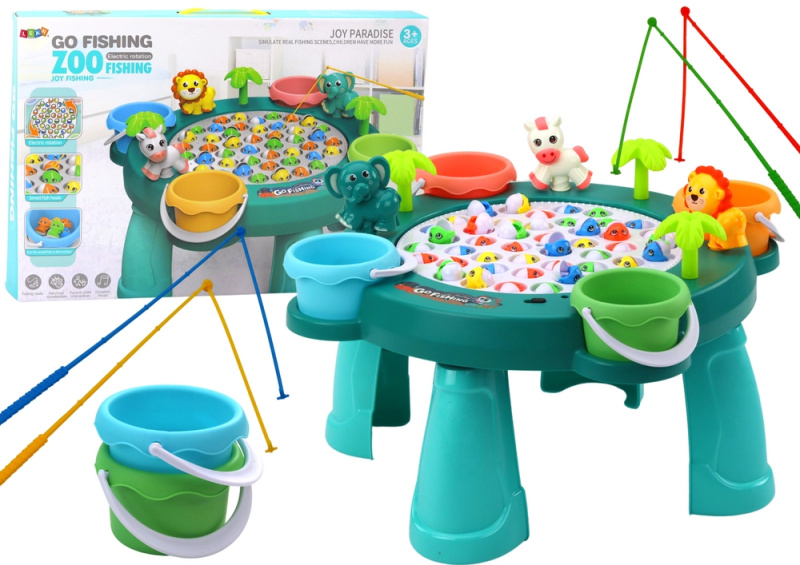 Lean Toys Rybářská arkádová hra Zelený stůl