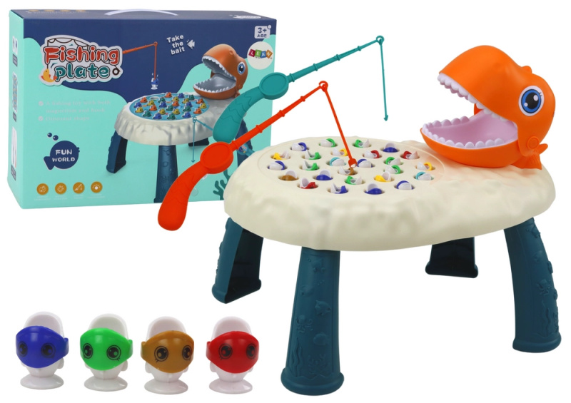 Lean Toys Rybářská Orange Dinosaur Table