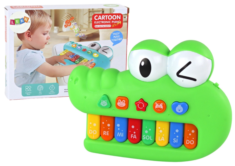 Organky Pianinko Vzdělávací Hudební Krokodýl Zelený
