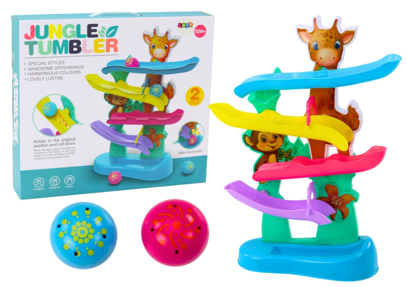 Lean Toys Míčová skluzavka Žirafa Opice