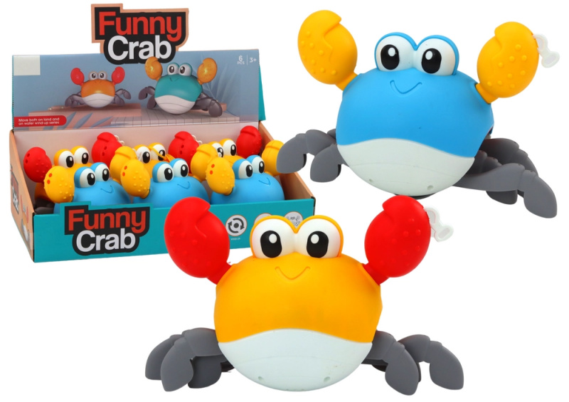 LEAN Toys Krab chodí plave modrý žlutý