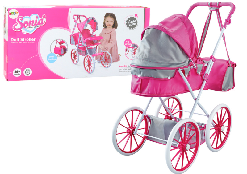 LEANToys s velkou taškou růžová