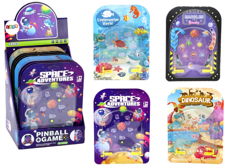 Lean Toys Kapesní hra Pinball Flipper Vesmírná dinosaurů Ocean