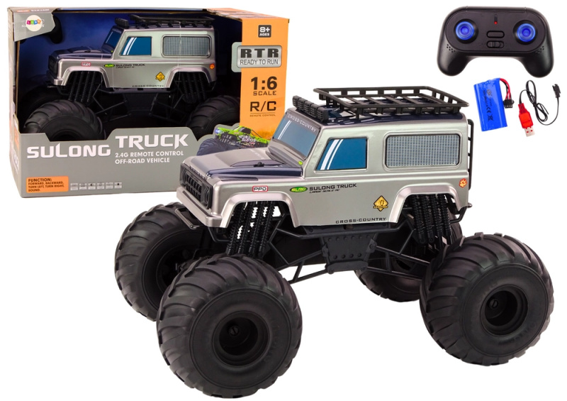 Velké terénní auto Dálkově ovládané SUV 2.4G RC 1:6 Grey