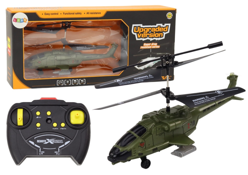 Vojenská dálkově ovládaná RC helikoptéra s gyroskopem