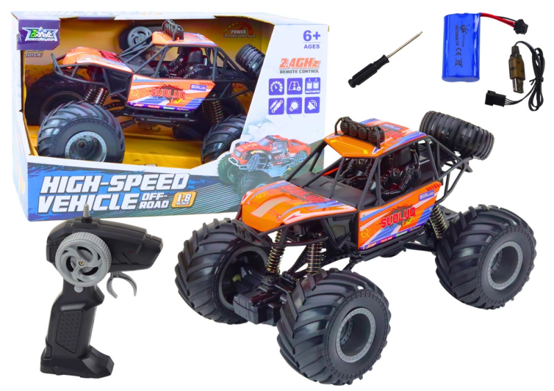 Automobil Pro Děti Oranžový Off-road RC s Amortizéry