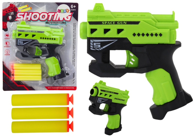 LEAN Toys Pistole na pěnové šipky s přísavkami zelená
