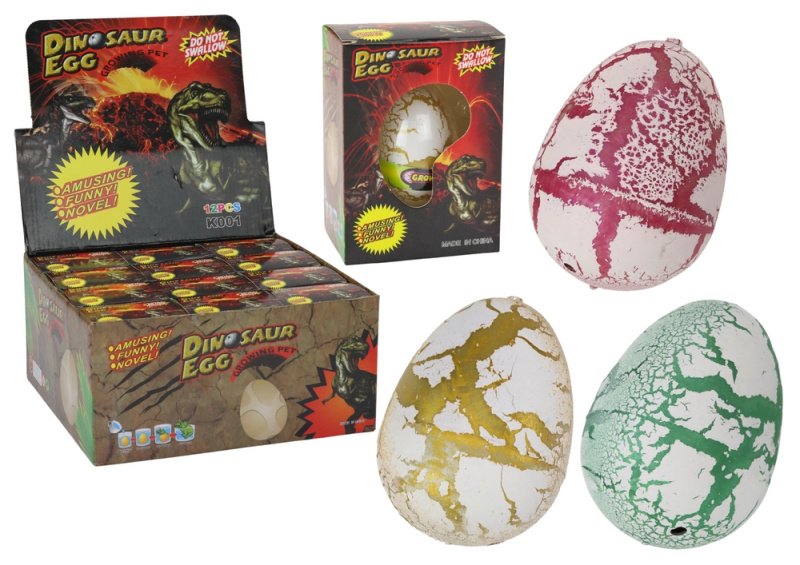 LEAN Toys Dinosauří vejce líhnoucí se ve vodě 6cm