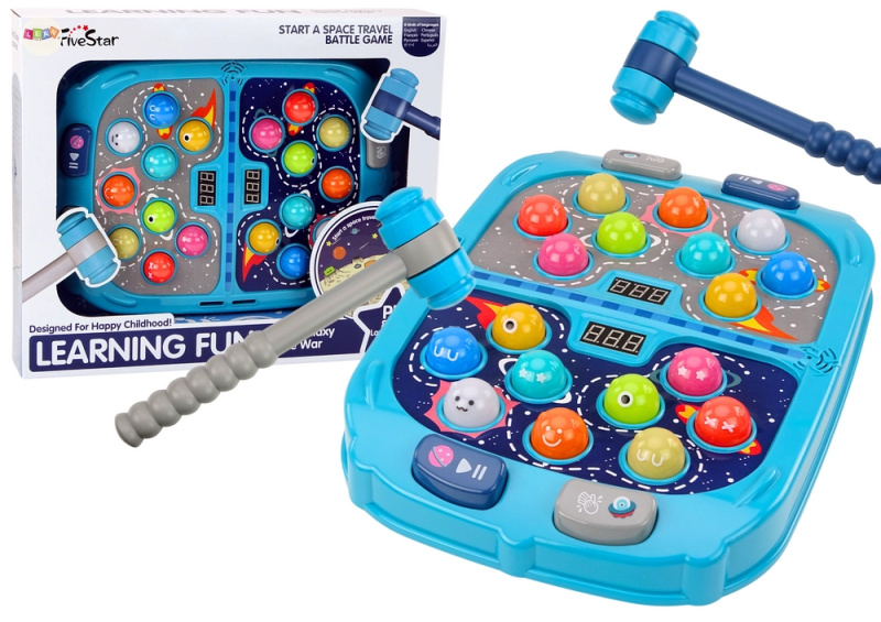 Wack A Mole Space Arcade Game 9 úrovní rychlosti Světla Zvuky