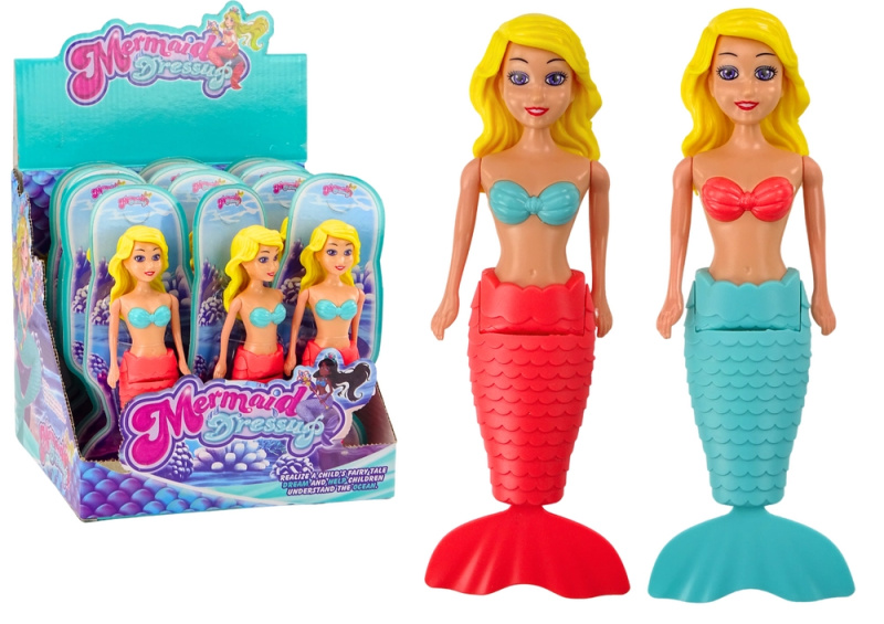 LEAN Toys Mořská panna Koupel Wind Up Vodní plovoucí tyrkysová růžová