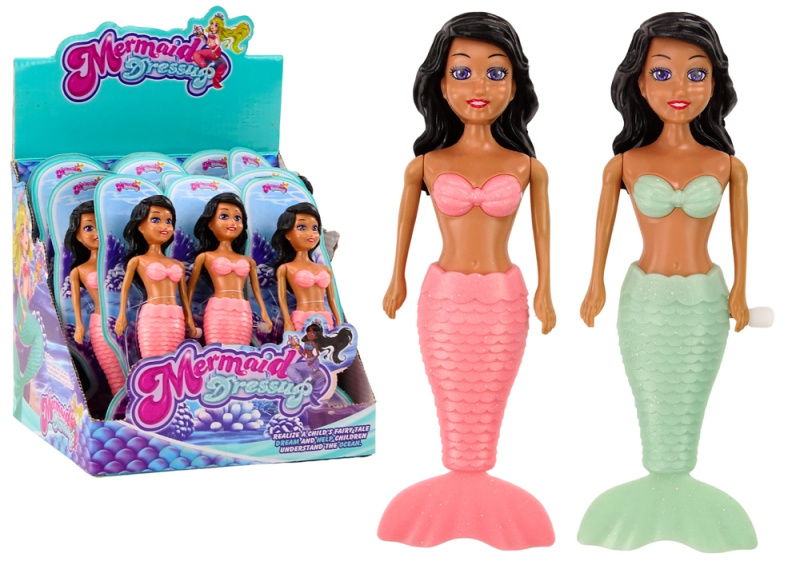 LEAN Toys Navíjecí plovoucí vodní panna tyrkysově růžová