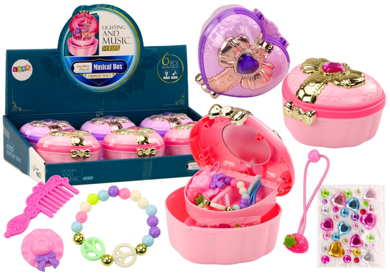 Sada Casket Heart Box Šperky Příslušenství MIX