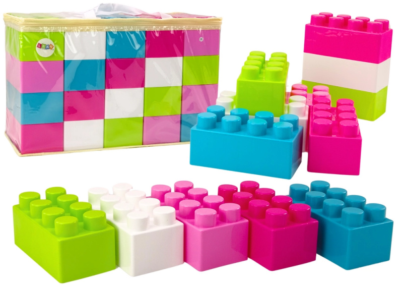 LEAN Toys Velké podlouhlé kostky v sáčku Barevné 20 ks