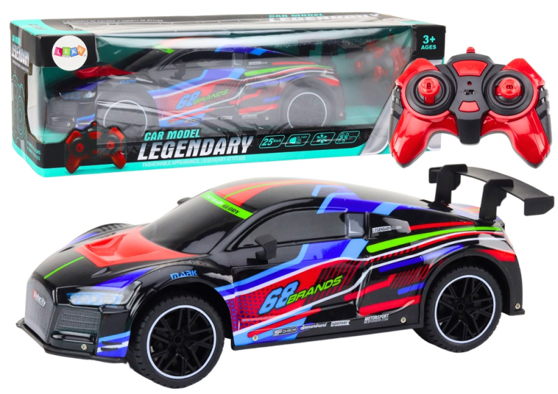 RC sportovní auto 1:10 25km/h Světla černá